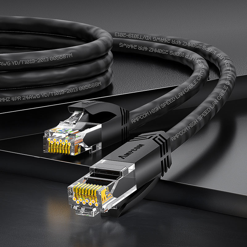 كابل توصيل شبكة AMPCOM CAT6/CAT6a غير محمي (UTP) LSZH لتوصيلات مراكز البيانات أو أسلاك أنظمة المراقبة