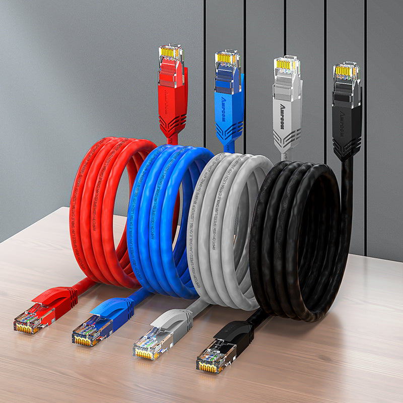 كابل توصيل شبكة AMPCOM CAT6/CAT6a غير محمي (UTP) LSZH لتوصيلات مراكز البيانات أو أسلاك أنظمة المراقبة
