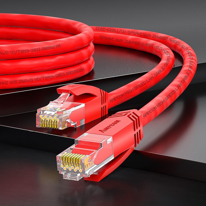 كابل توصيل شبكة AMPCOM CAT6/CAT6a غير محمي (UTP) LSZH لتوصيلات مراكز البيانات أو أسلاك أنظمة المراقبة