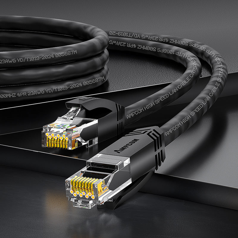 كابل توصيل شبكة AMPCOM CAT6/CAT6a غير محمي (UTP) LSZH لتوصيلات مراكز البيانات أو أسلاك أنظمة المراقبة