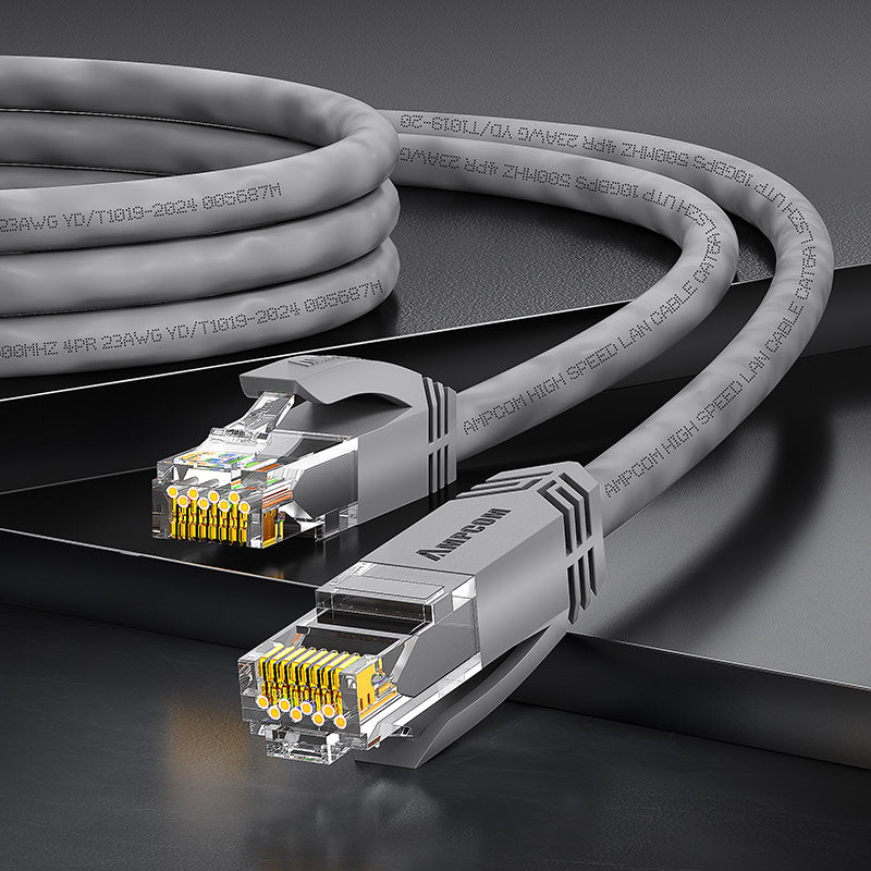 كابل توصيل شبكة AMPCOM CAT6/CAT6a غير محمي (UTP) LSZH لتوصيلات مراكز البيانات أو أسلاك أنظمة المراقبة