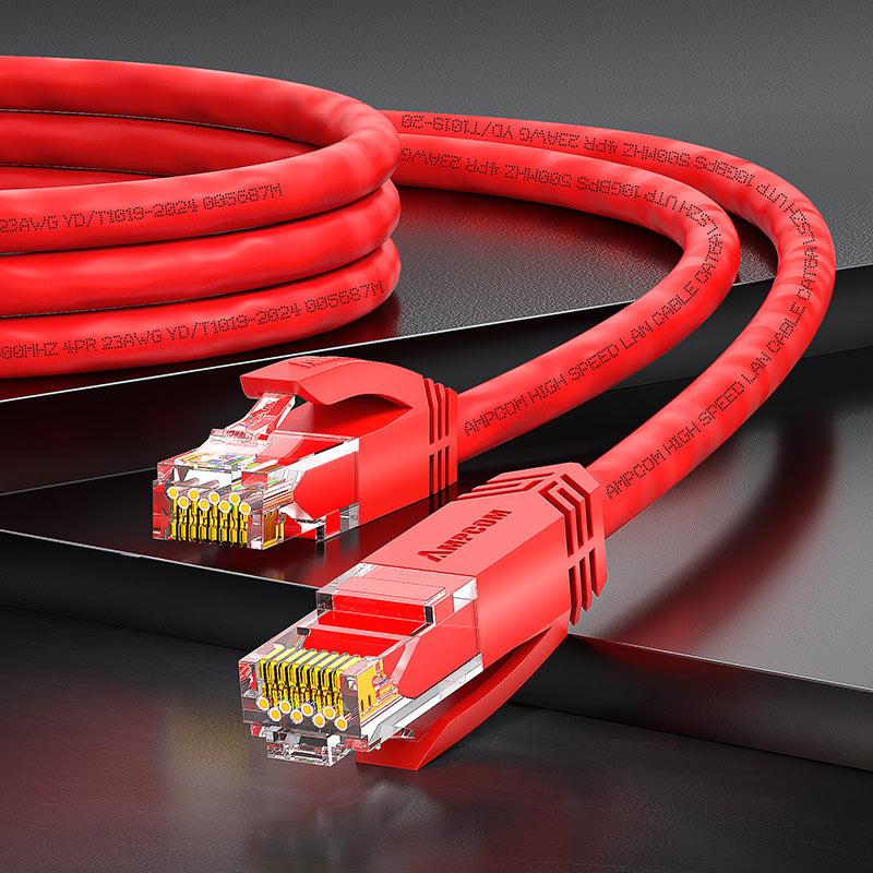 كابل توصيل شبكة AMPCOM CAT6/CAT6a غير محمي (UTP) LSZH لتوصيلات مراكز البيانات أو أسلاك أنظمة المراقبة