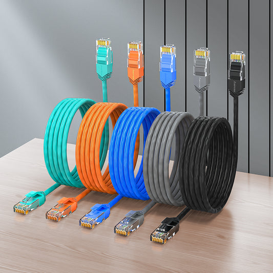 AMPCOM Cat6a 28AWG UTP Patch Cable,  Ultra-Slim, LSZH, for Structured Cabling and Surveillance System Wiring
